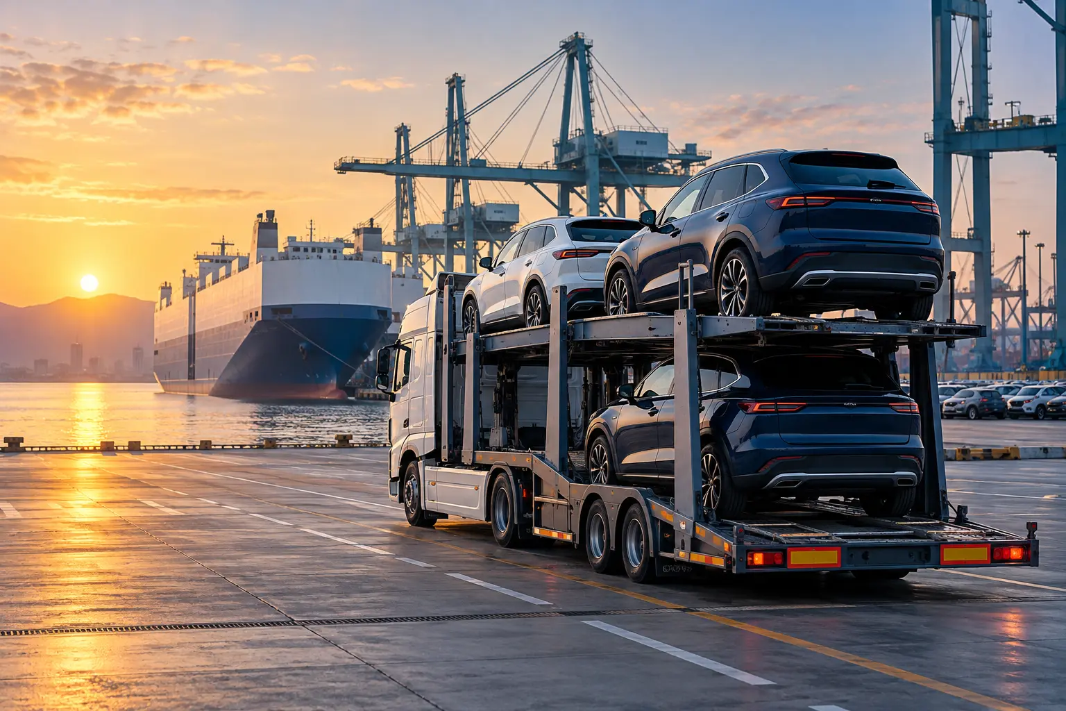 Illustrative vehicle transport scene