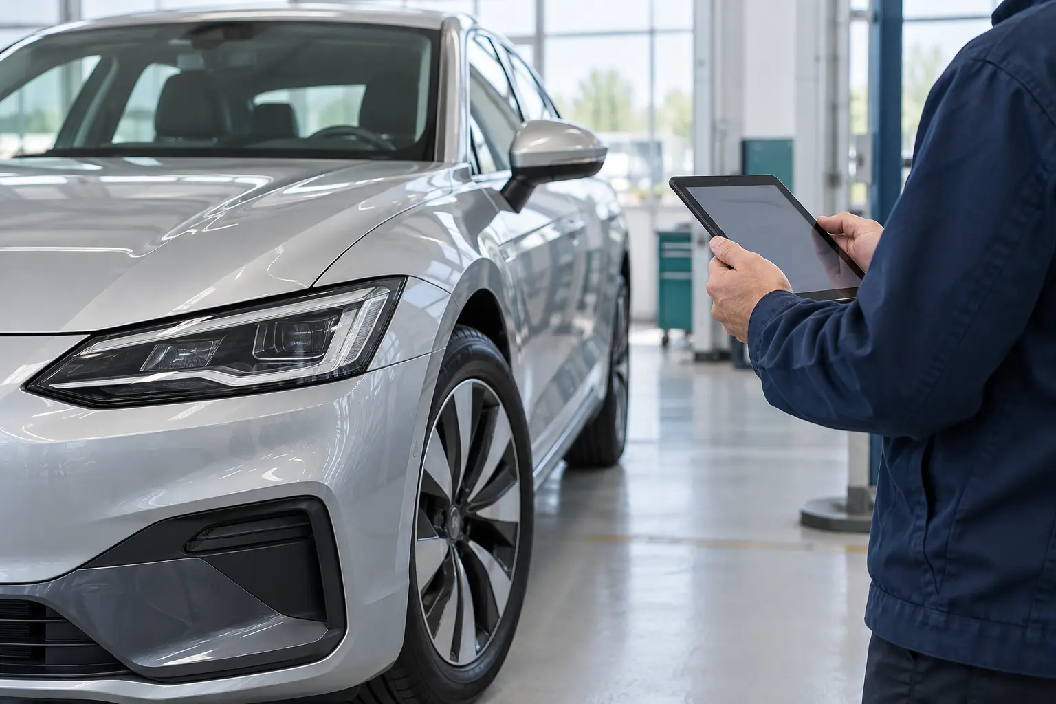 Illustrative vehicle inspection scene